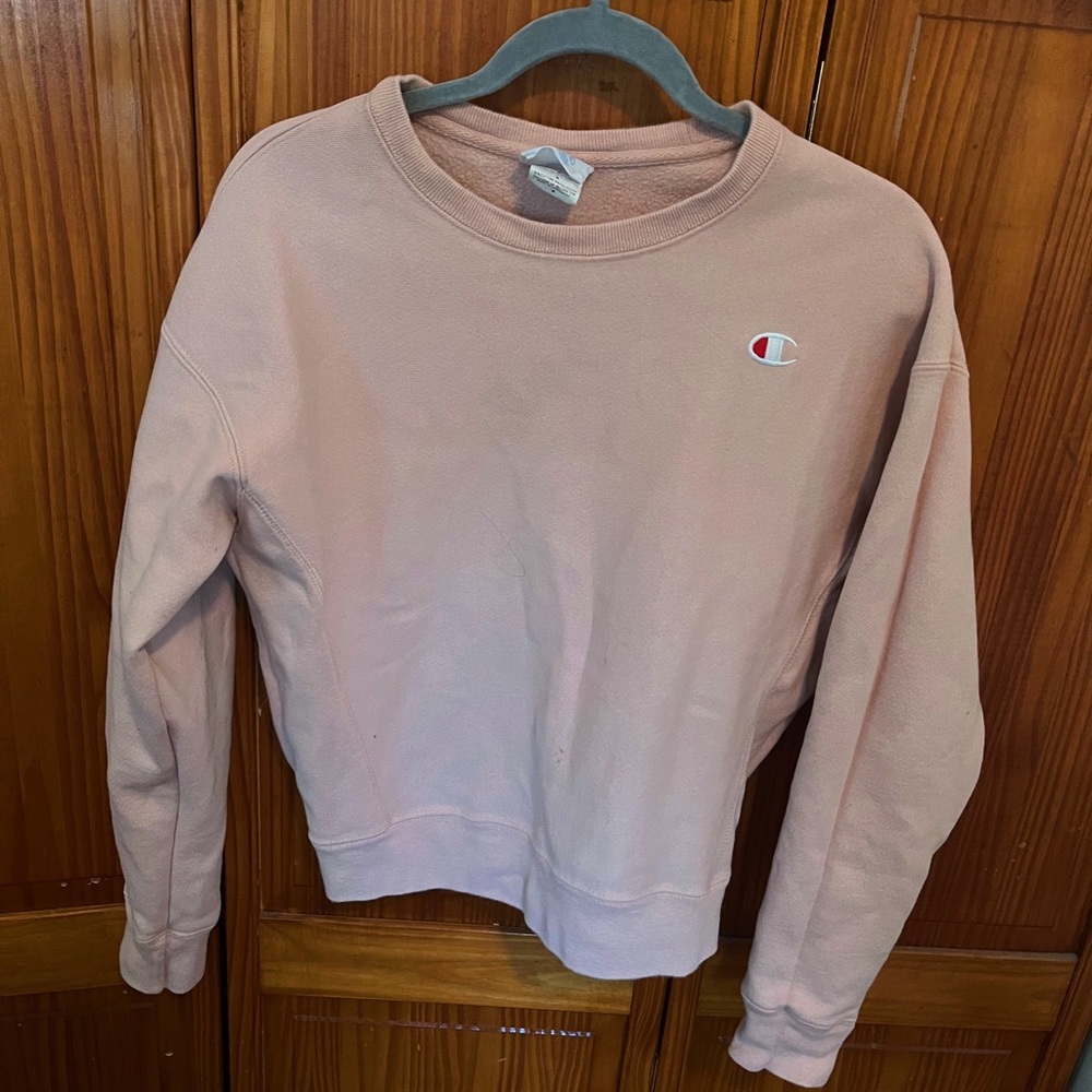 Pink Champion Reverse Weave Crewneck Sweatshirt Size Medium